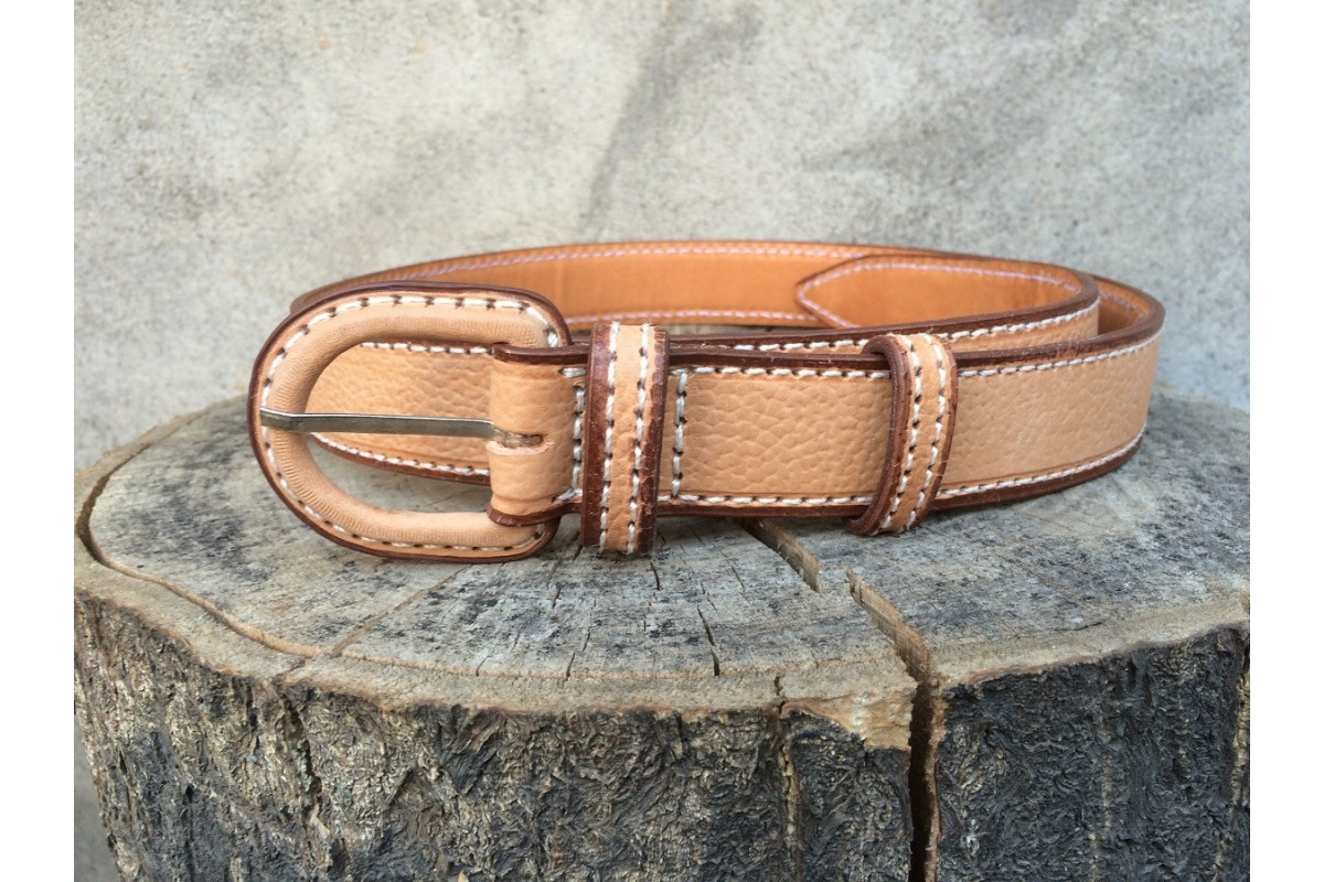 Cinturon En Cuero Natural - Cod 189 3