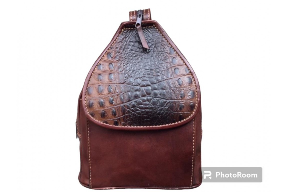 Mochila Cuero Natural - Cod 198 1