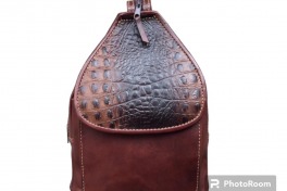 Mochila Cuero Natural - Cod 198