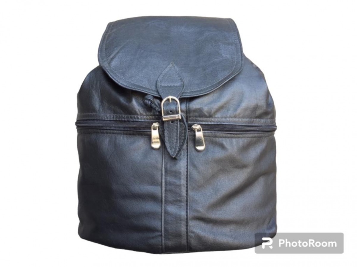 Mochila Cuero Natural Guadalupe - Cod 183
