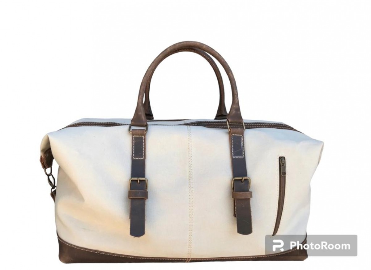 Bolso en Lona Con Cuero Cod - 107