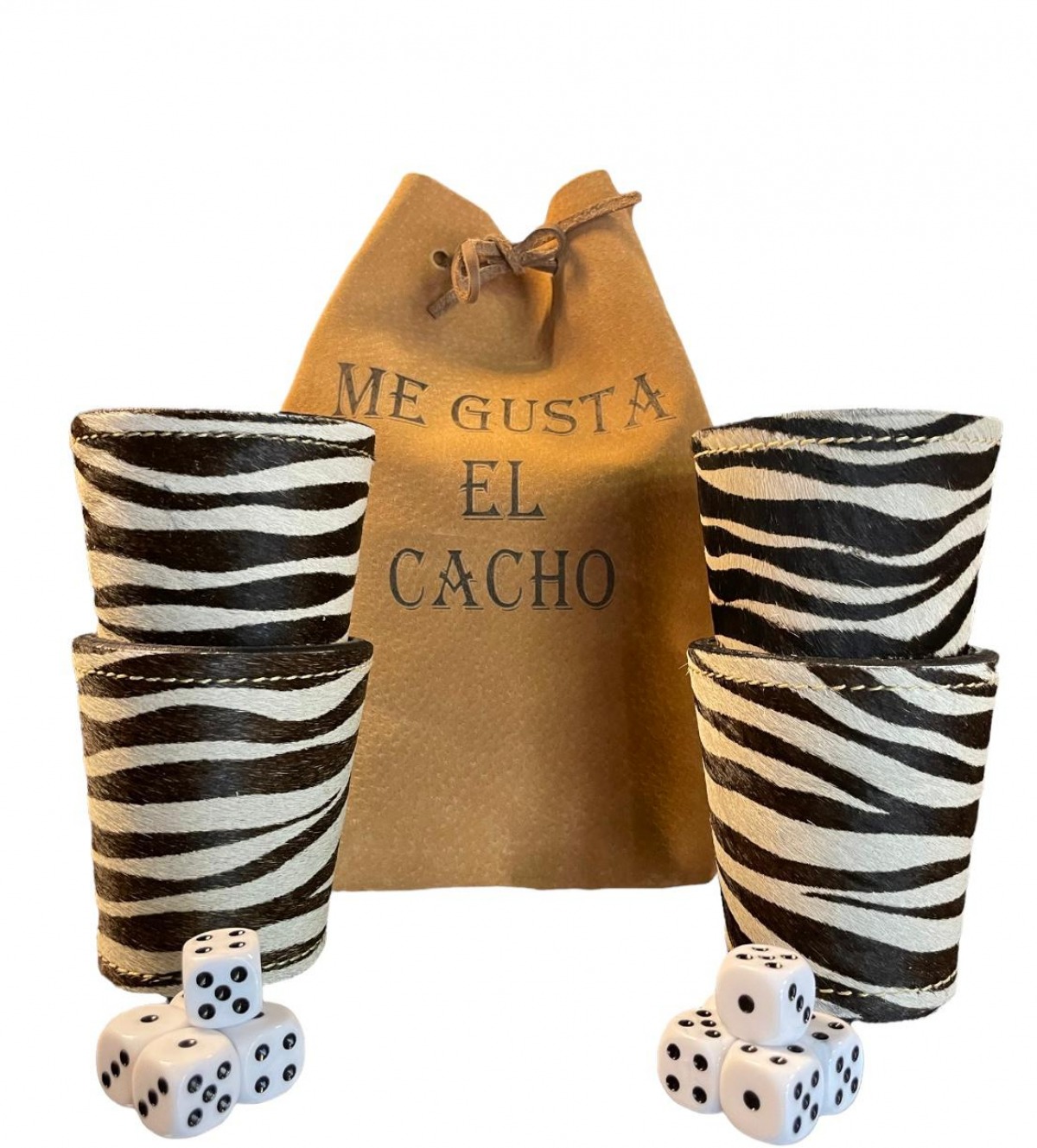 Set de Cachos en Cuero Animal Print - Cod 257